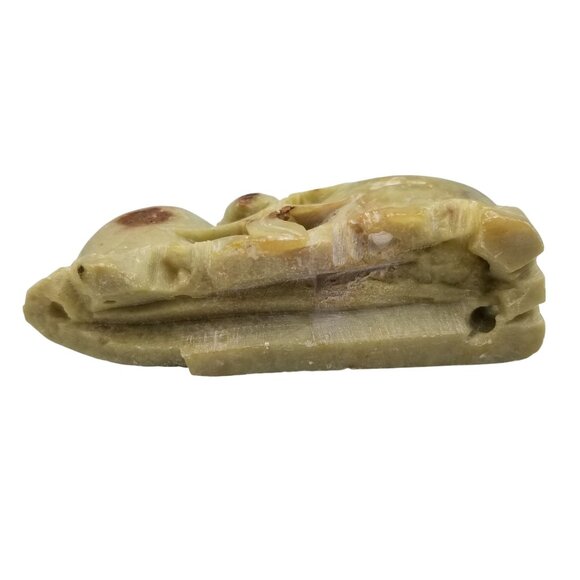 Vintage Chinese Carved Stone Double Vase With Floral Motif - Picture 7 of 12